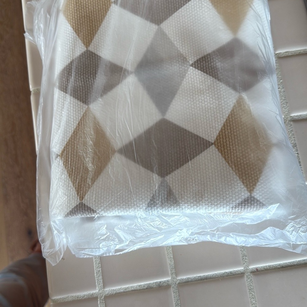 IKEA Geometric Fabric in Beige and Gray - Picture 2 of 3